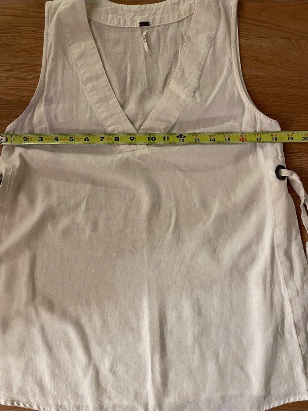 Free People Cream V-Neck Sleeveless Wide-Leg Jumpsuit - Picture 9 of 11